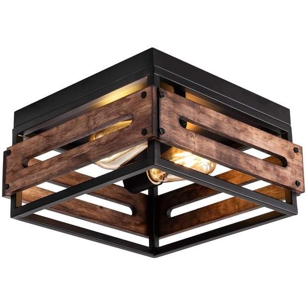 A warm decorative ceiling light combining aged materials, traditional textures and a relaxed farmhouse-inspired character.