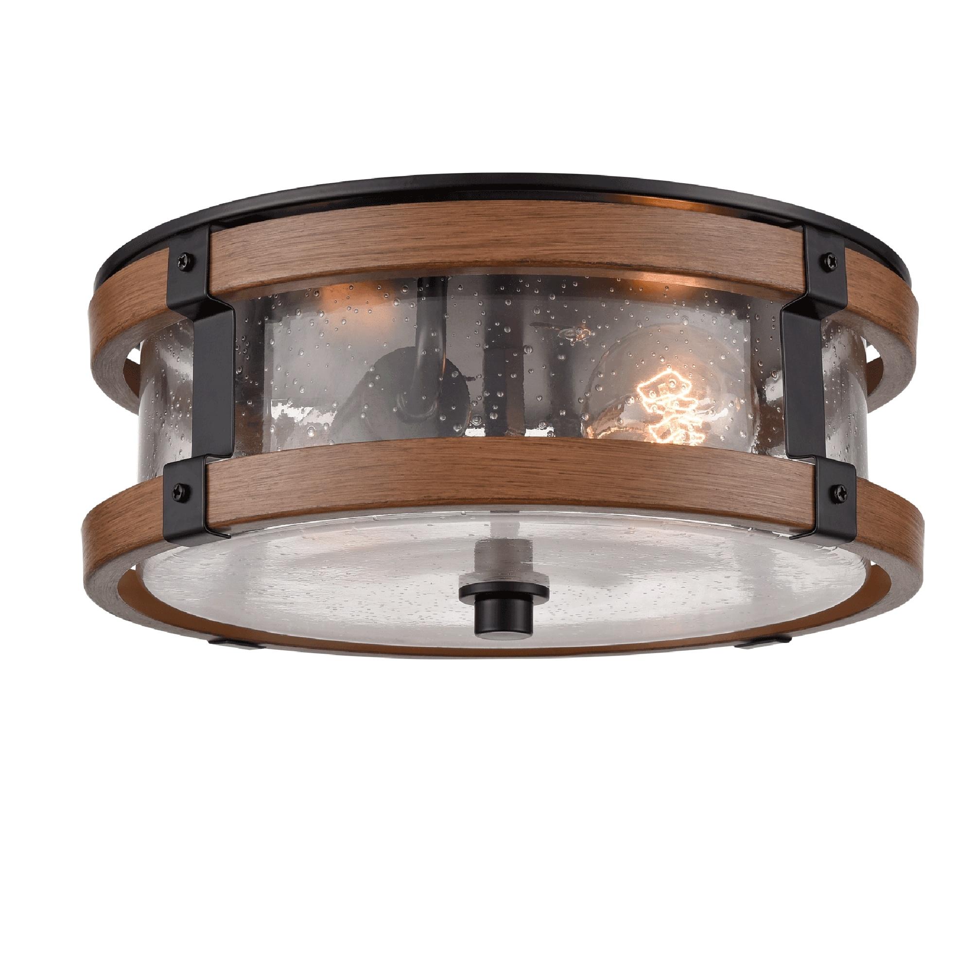 A warm decorative ceiling light combining aged materials, traditional textures and a relaxed farmhouse-inspired character.