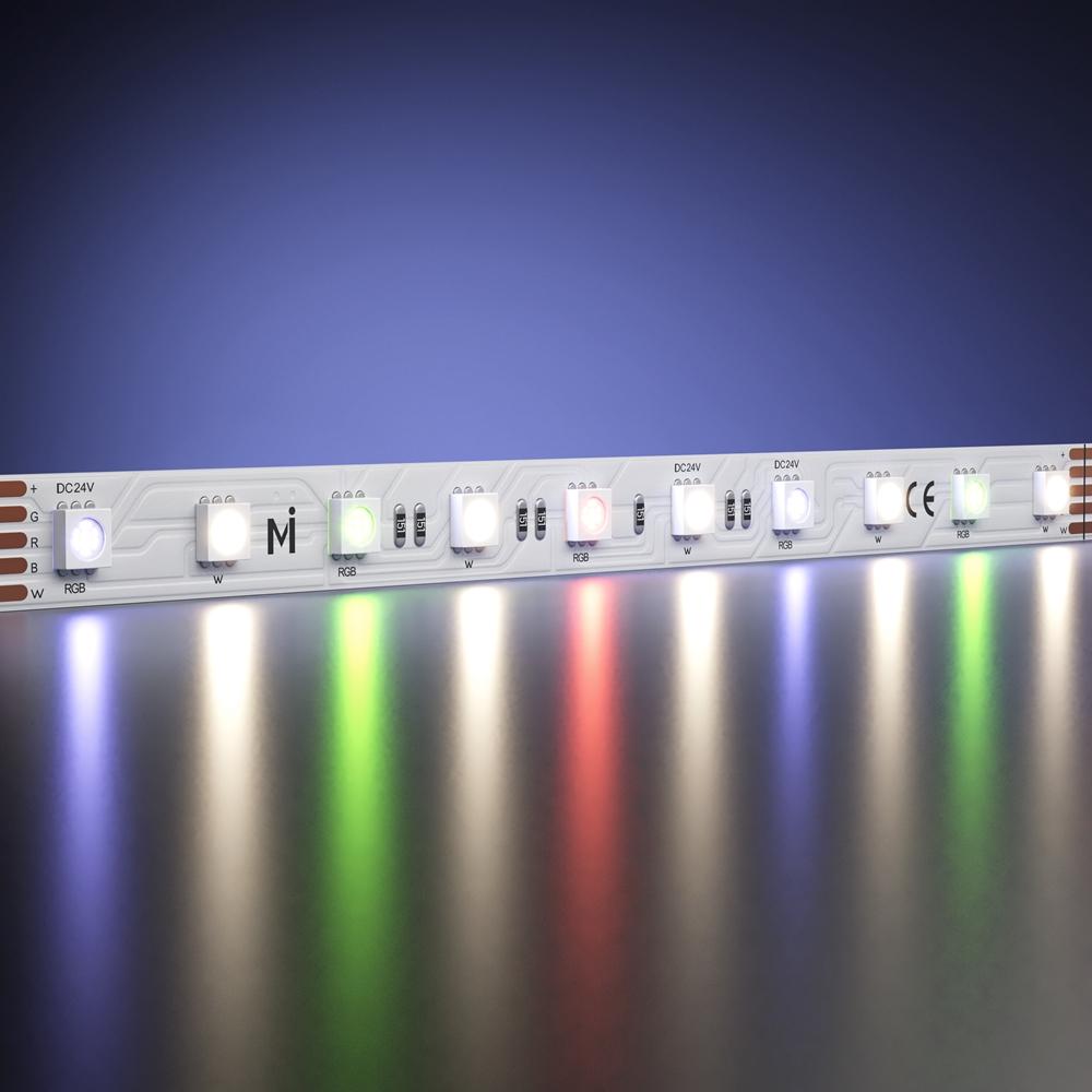 Front view of an RGBW LED strip.