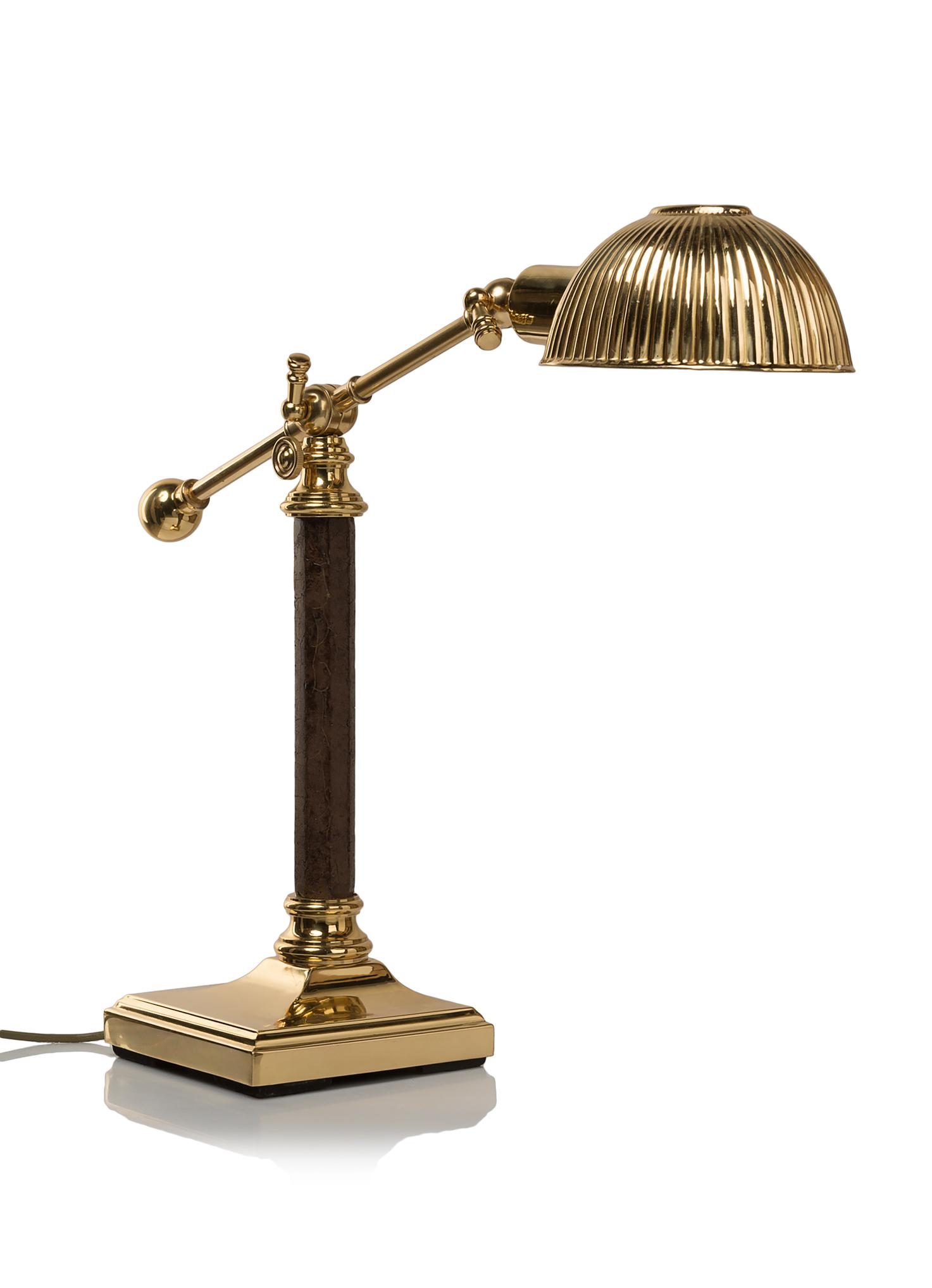 Luxury table lamp photographed on a clean white background showcasing premium materials and refined craftsmanship.