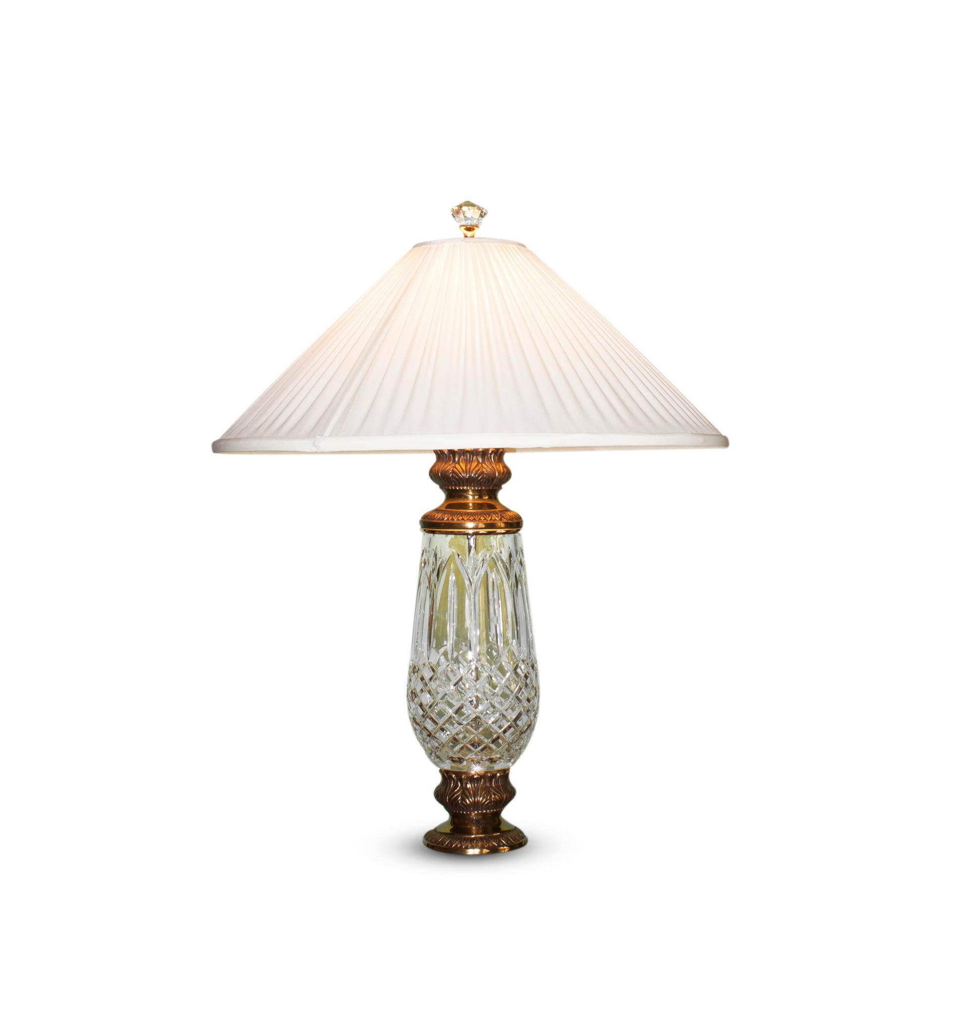 Luxury table lamp photographed on a clean white background showcasing premium materials and refined craftsmanship.