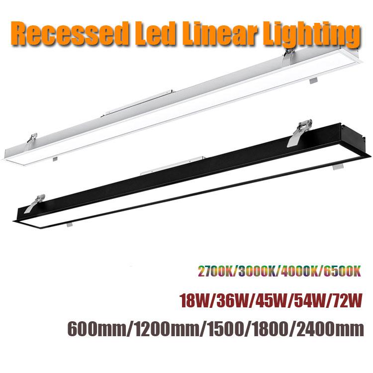 Slim linear light family with finish and length variations.