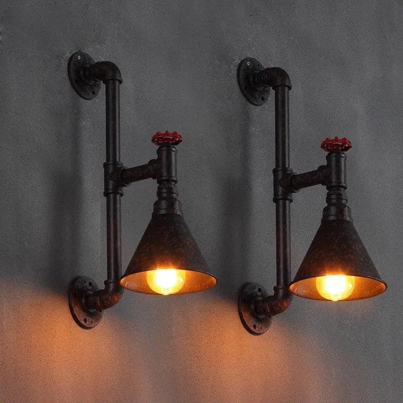 Industrial wall lamp family showcasing loft-inspired designs and multiple finishes.