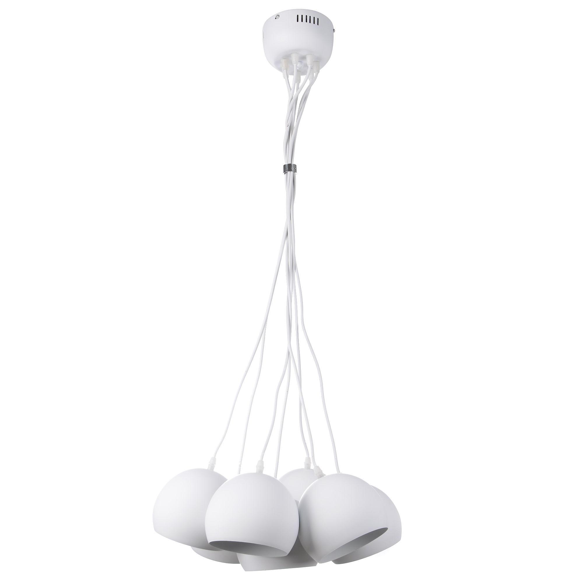 Front view of a decorative cluster pendant lighting composition.