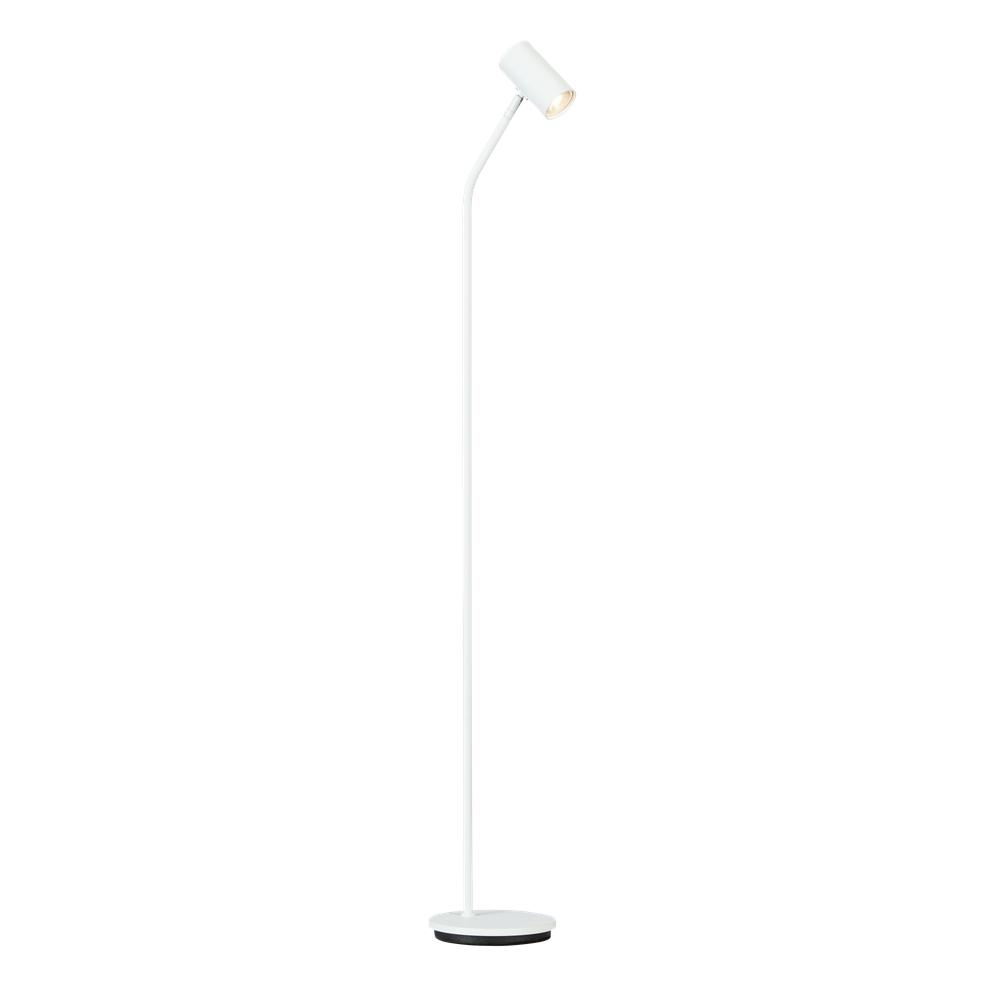 Scandinavian floor lamp photographed on a clean white background showcasing natural materials and minimalist Nordic design.