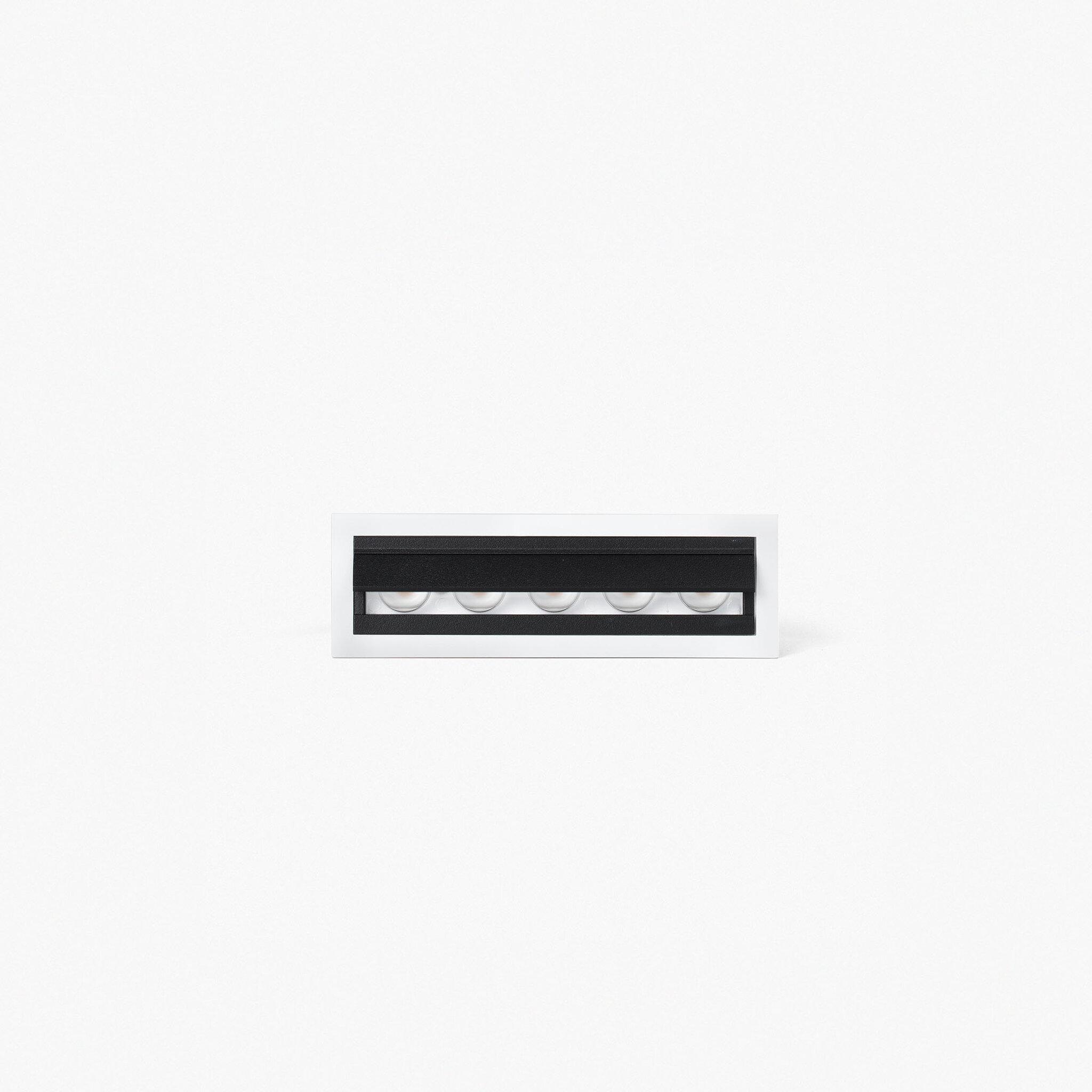 Trimless wall washer shown in a clean 45° product perspective.