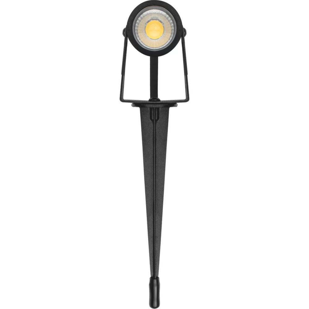 Front view of a garden spike light.