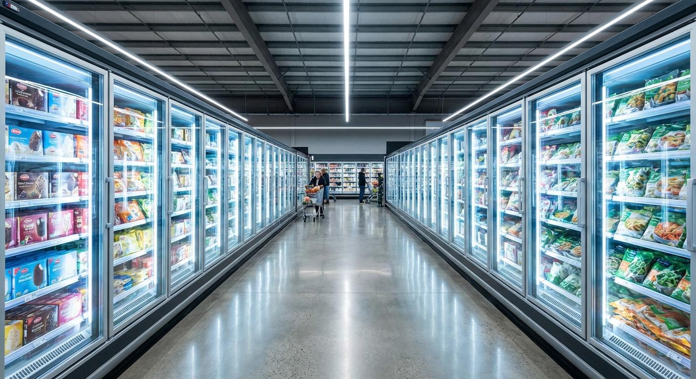 Supermarket lighting system for aisles, shelves, fresh-food areas and product displays in modern retail environments