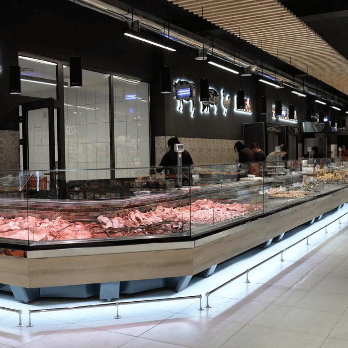 Supermarket lighting system for aisles, shelves, fresh-food areas and product displays in modern retail environments