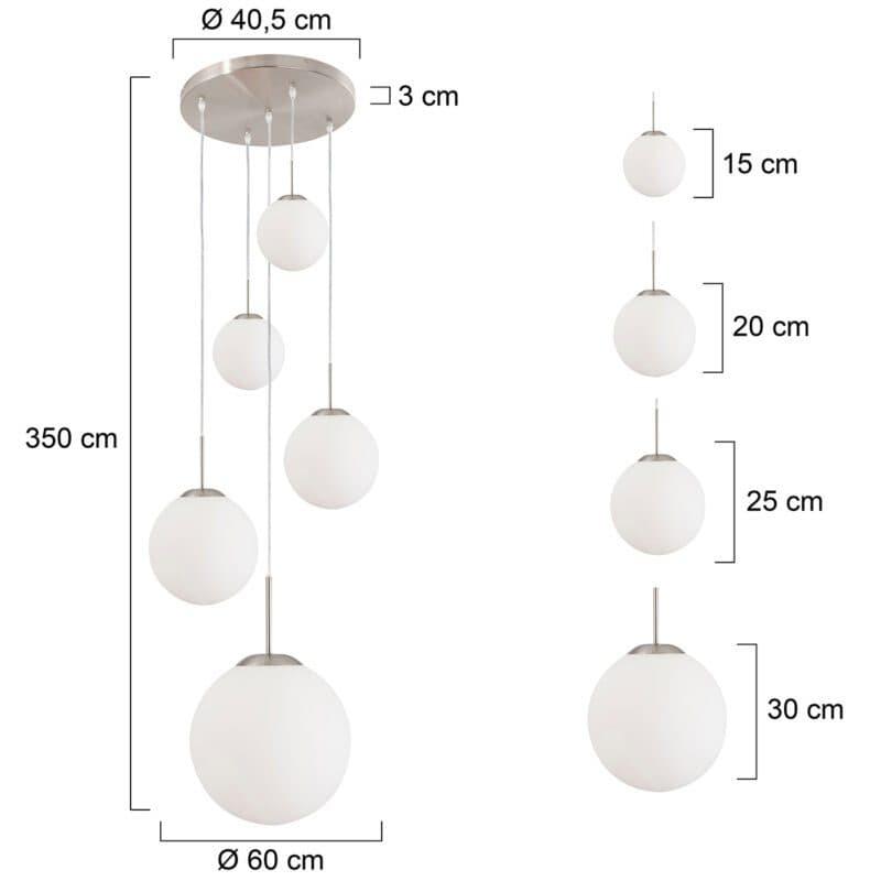 Globe chandelier family displaying linear, radial and molecular-inspired configurations.