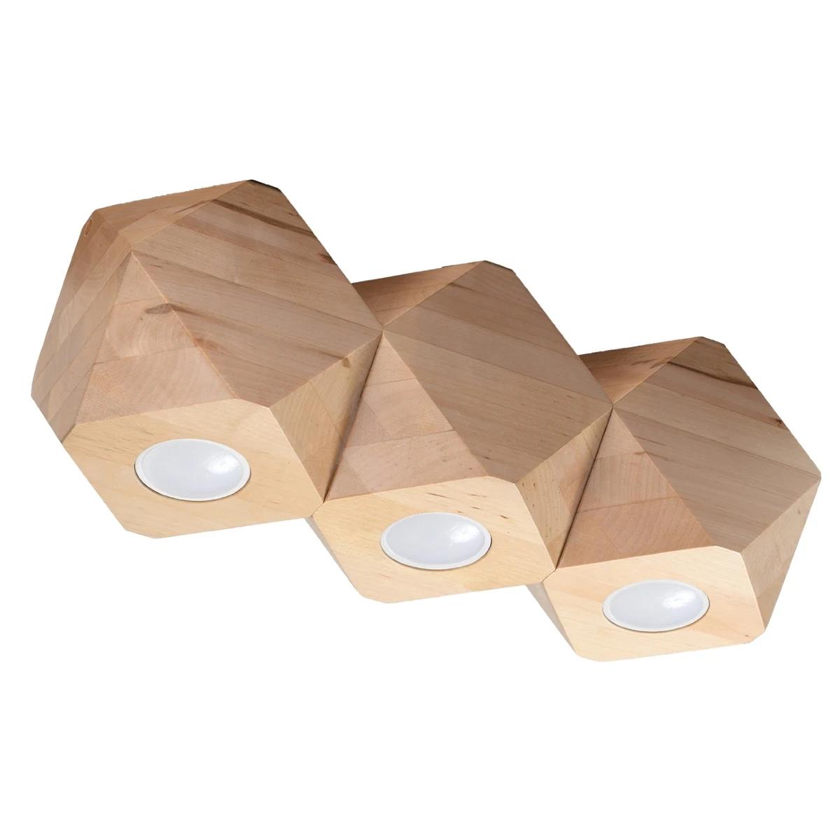 Natural Wood Ceiling Light
