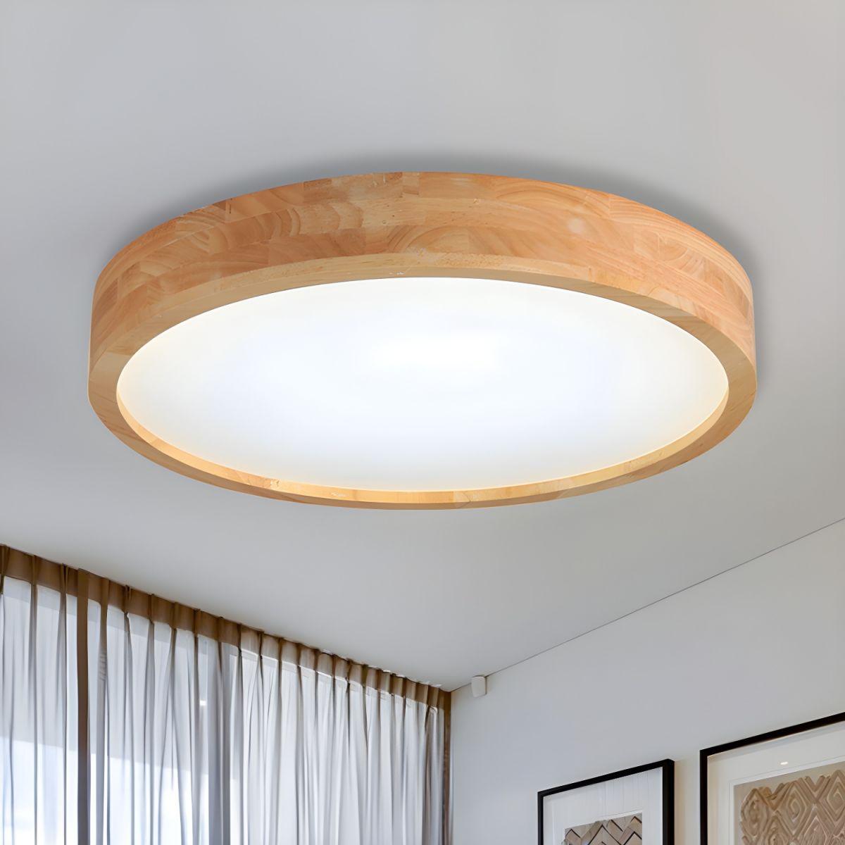 A warm decorative ceiling light defined by the natural character, grain and understated beauty of wood.