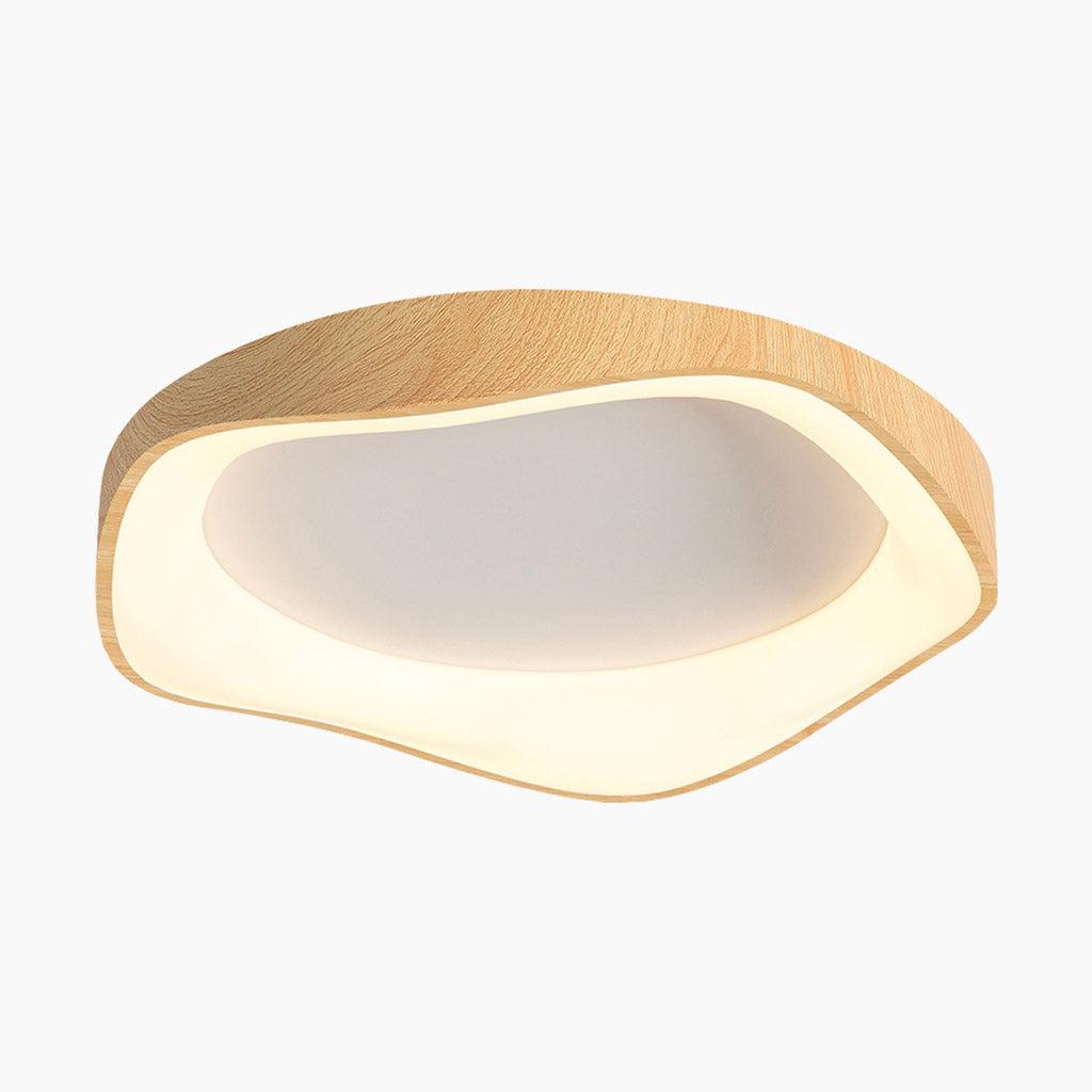 A warm decorative ceiling light defined by the natural character, grain and understated beauty of wood.
