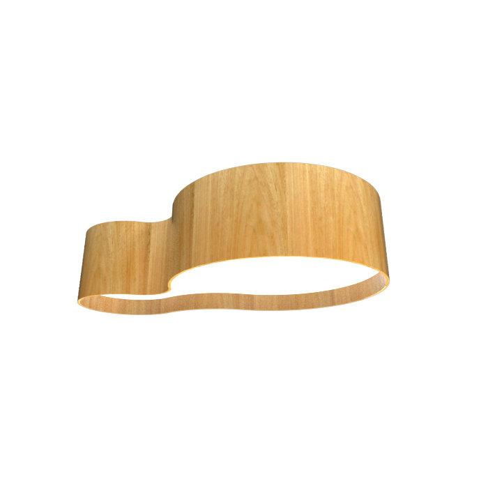 A warm decorative ceiling light defined by the natural character, grain and understated beauty of wood.