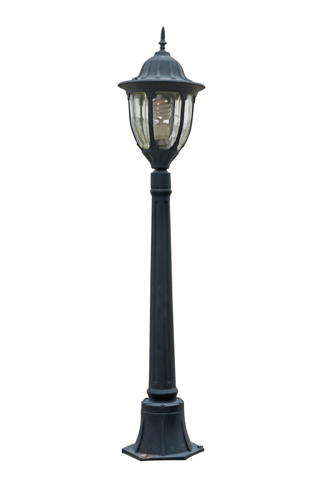 Decorative pole light shown in a clean 45° product perspective.