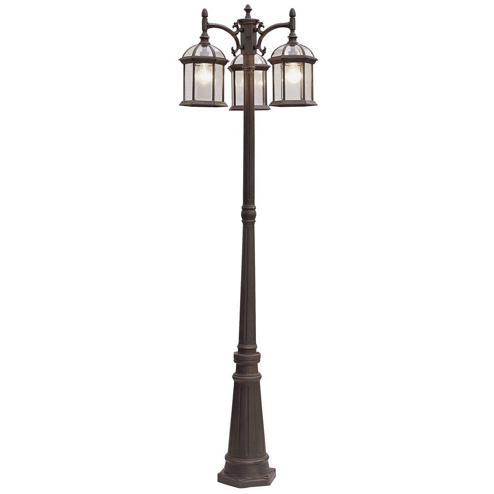 Front view of a decorative pole light.