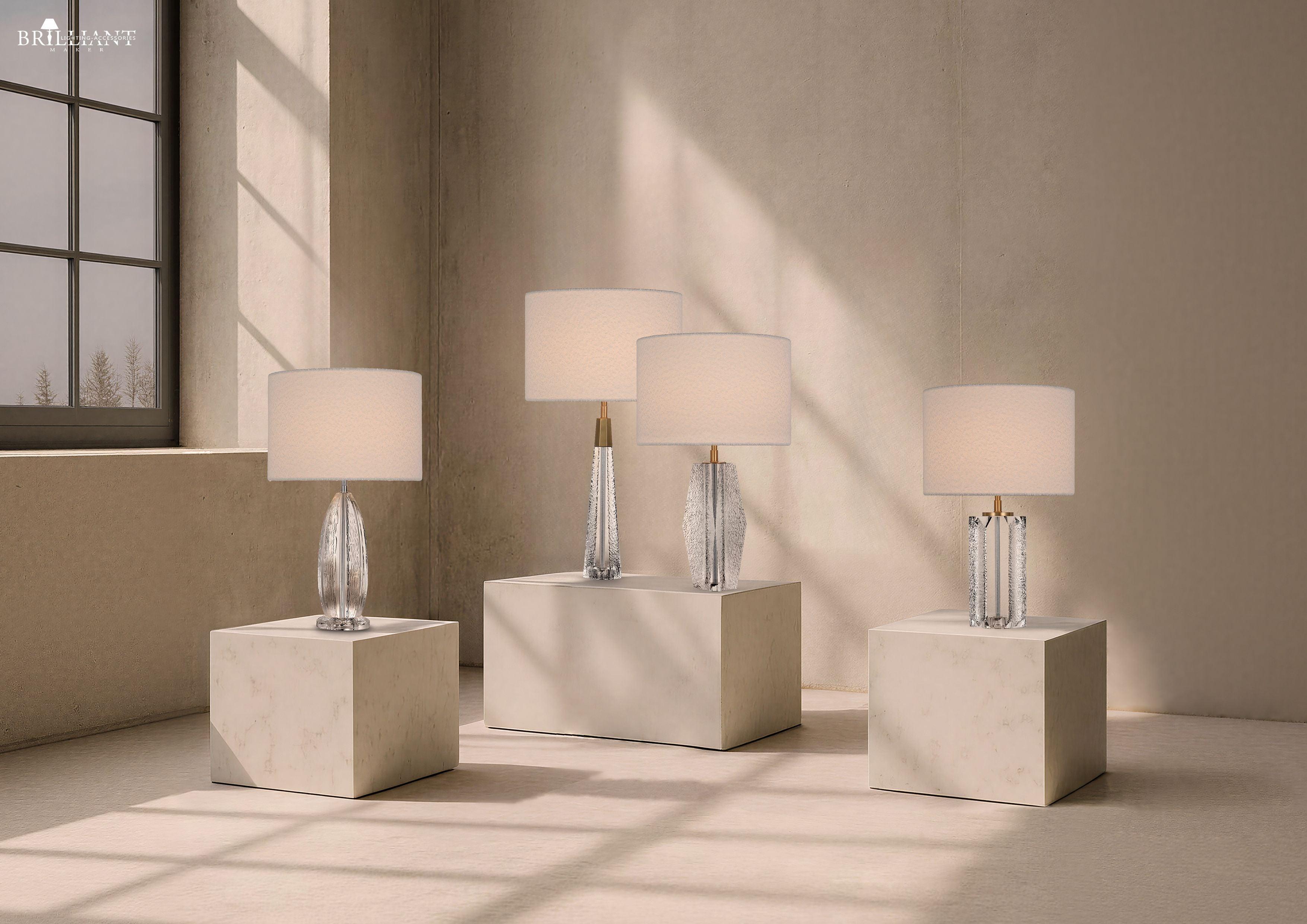 Collection of crystal table lamps featuring luxurious crystal compositions and premium decorative finishes.