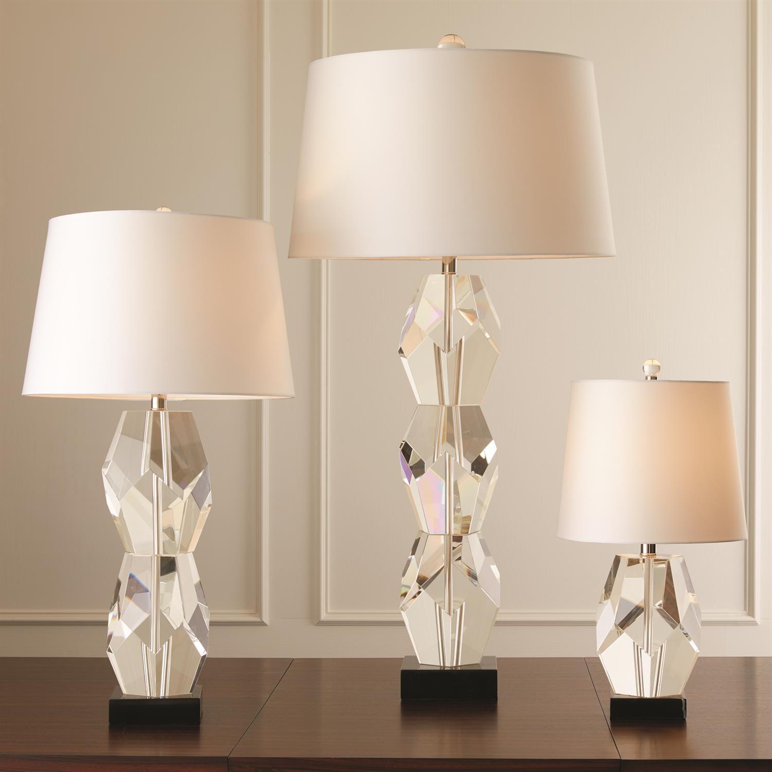 Collection of crystal table lamps featuring luxurious crystal compositions and premium decorative finishes.