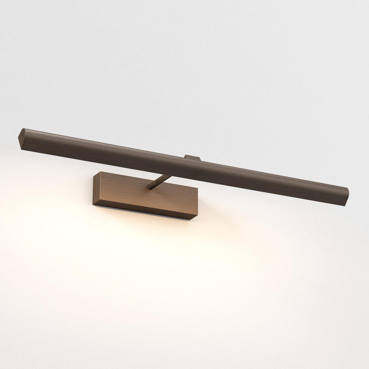 Front view of a premium picture wall lamp designed for artwork illumination.