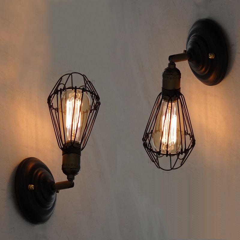 Cage wall lamp family showcasing cylindrical, cube and lantern-inspired designs.