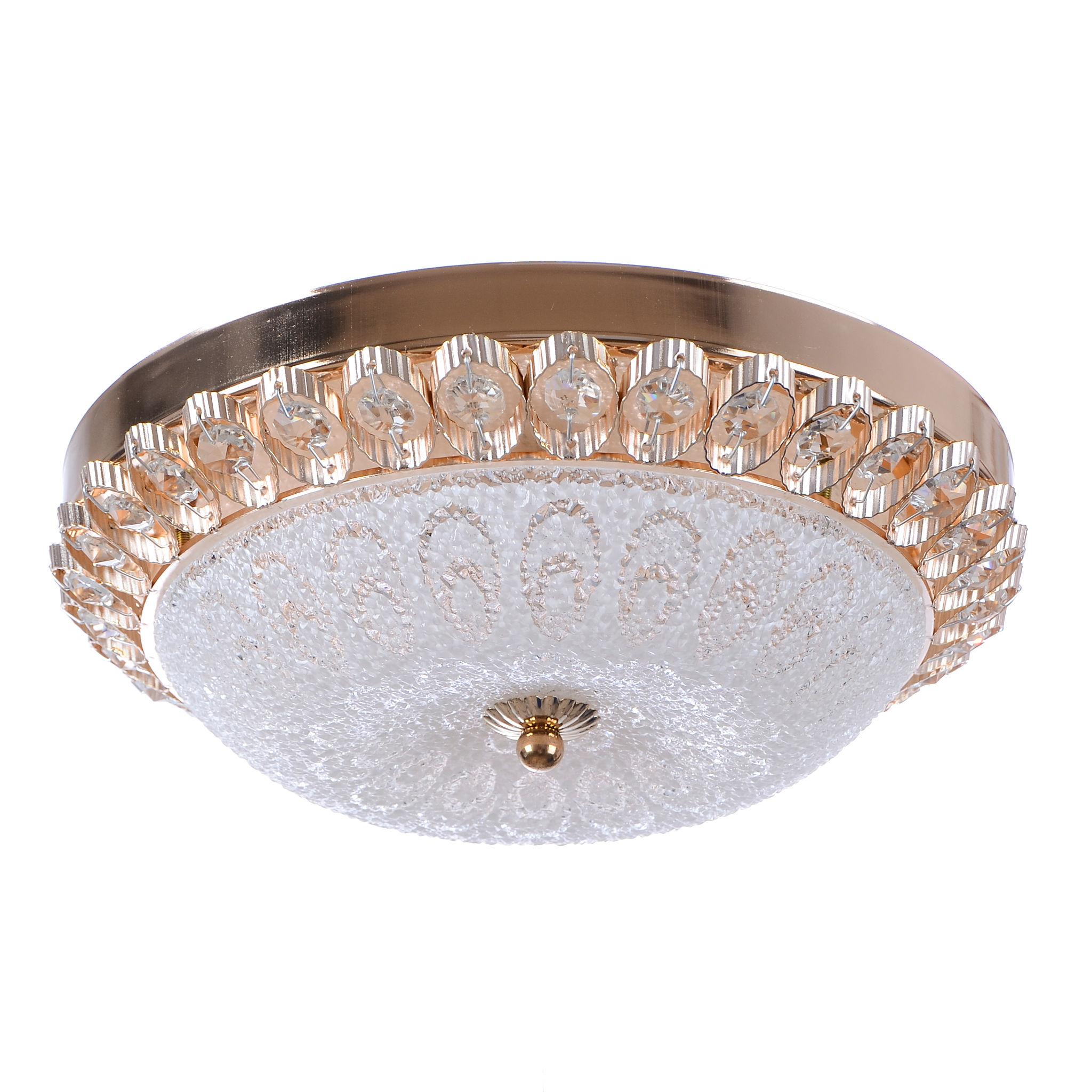 Front view of a luxury surface-mounted ceiling light.