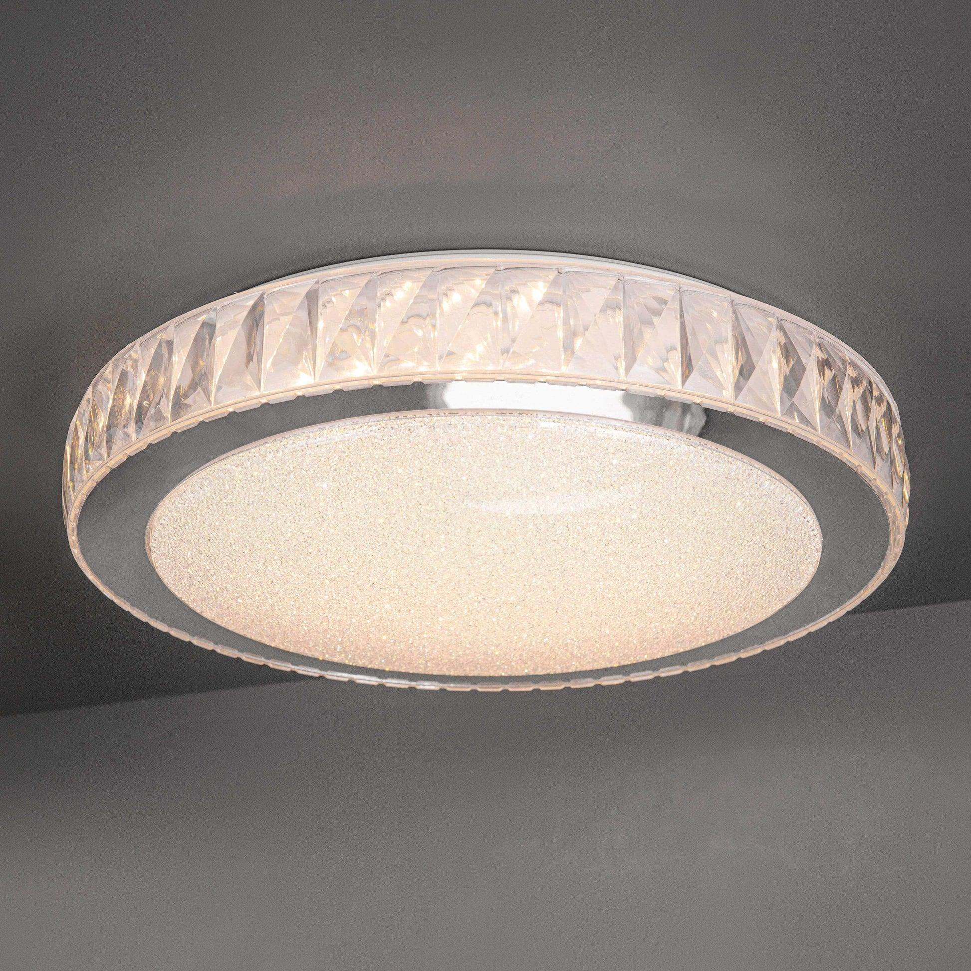 Front view of a luxury surface-mounted ceiling light.