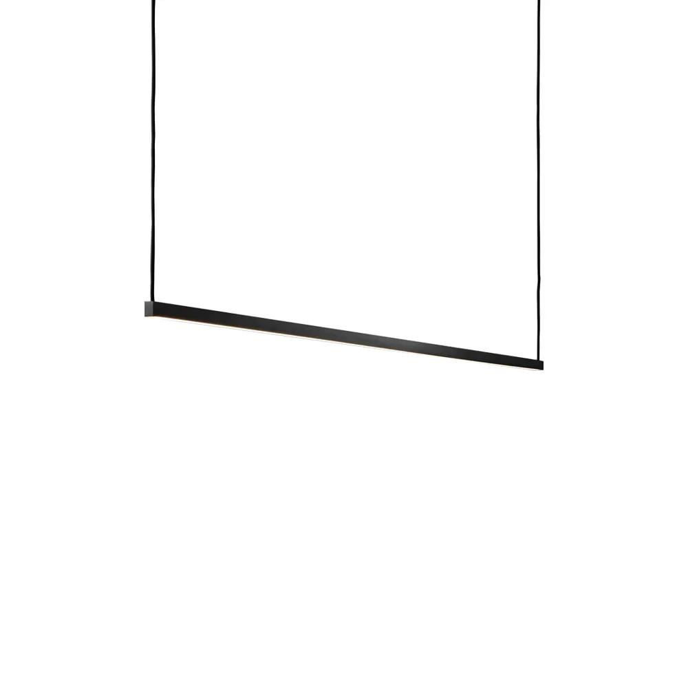 Linear pendant light photographed on a clean white studio background.