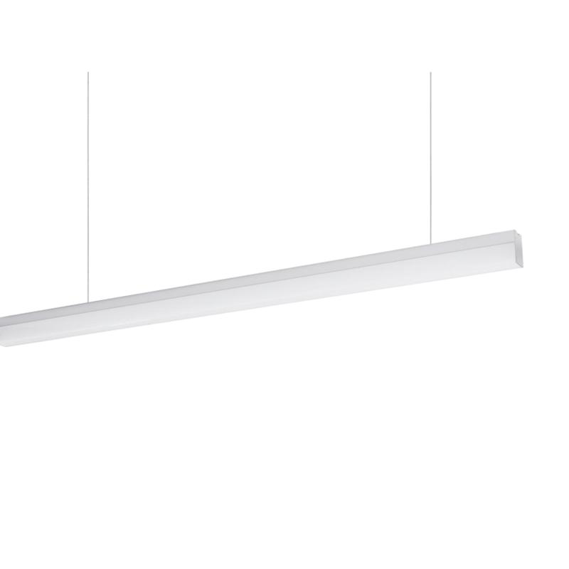 Linear pendant light photographed on a clean white studio background.