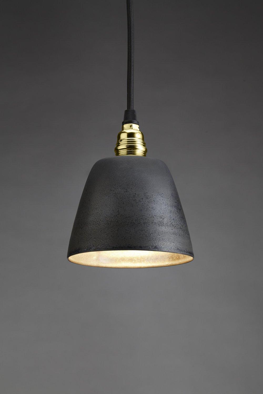 Front view of a decorative ceramic pendant light for residential interiors.