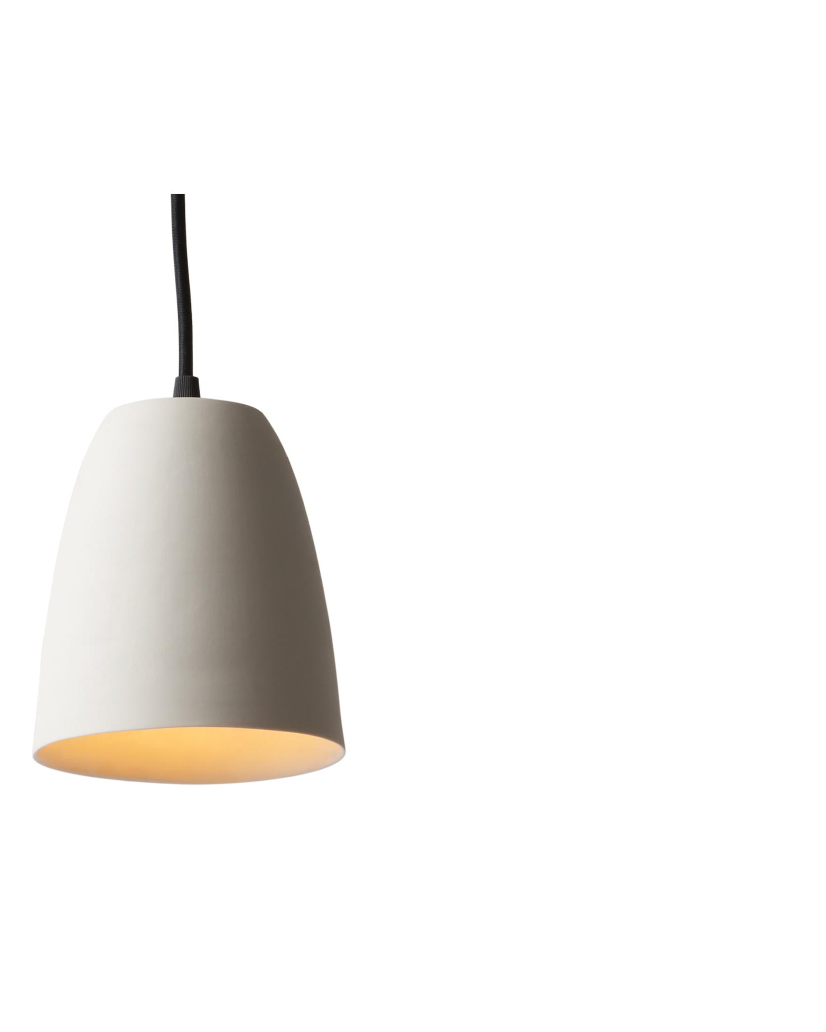 Ceramic pendant light photographed on a clean white studio background.