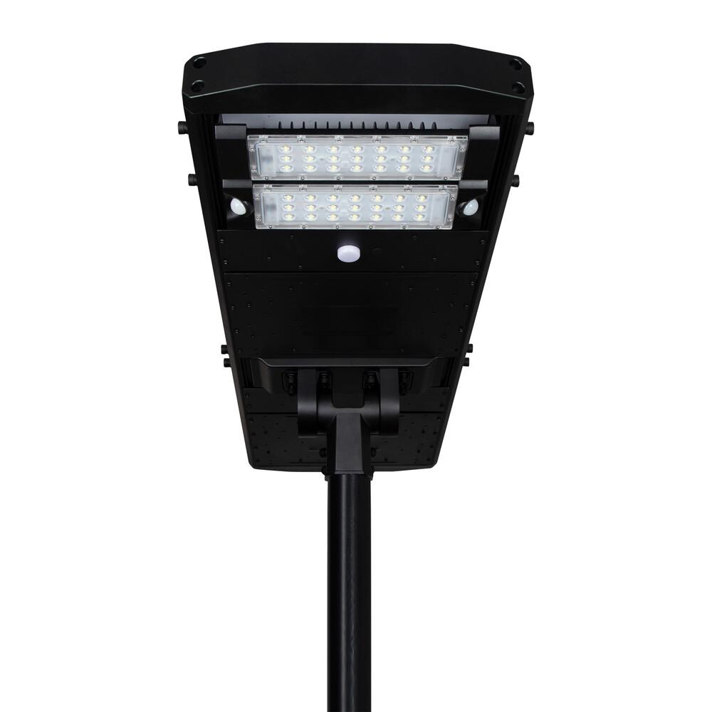 Front view of a solar parking light.
