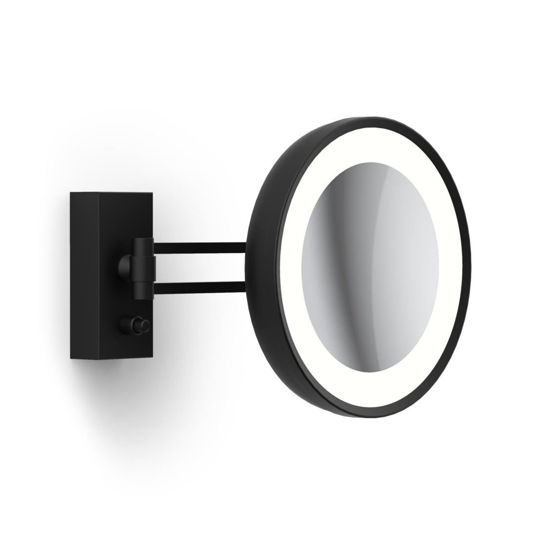 Mirror wall lamp photographed on a clean white studio background featuring a slim architectural design.
