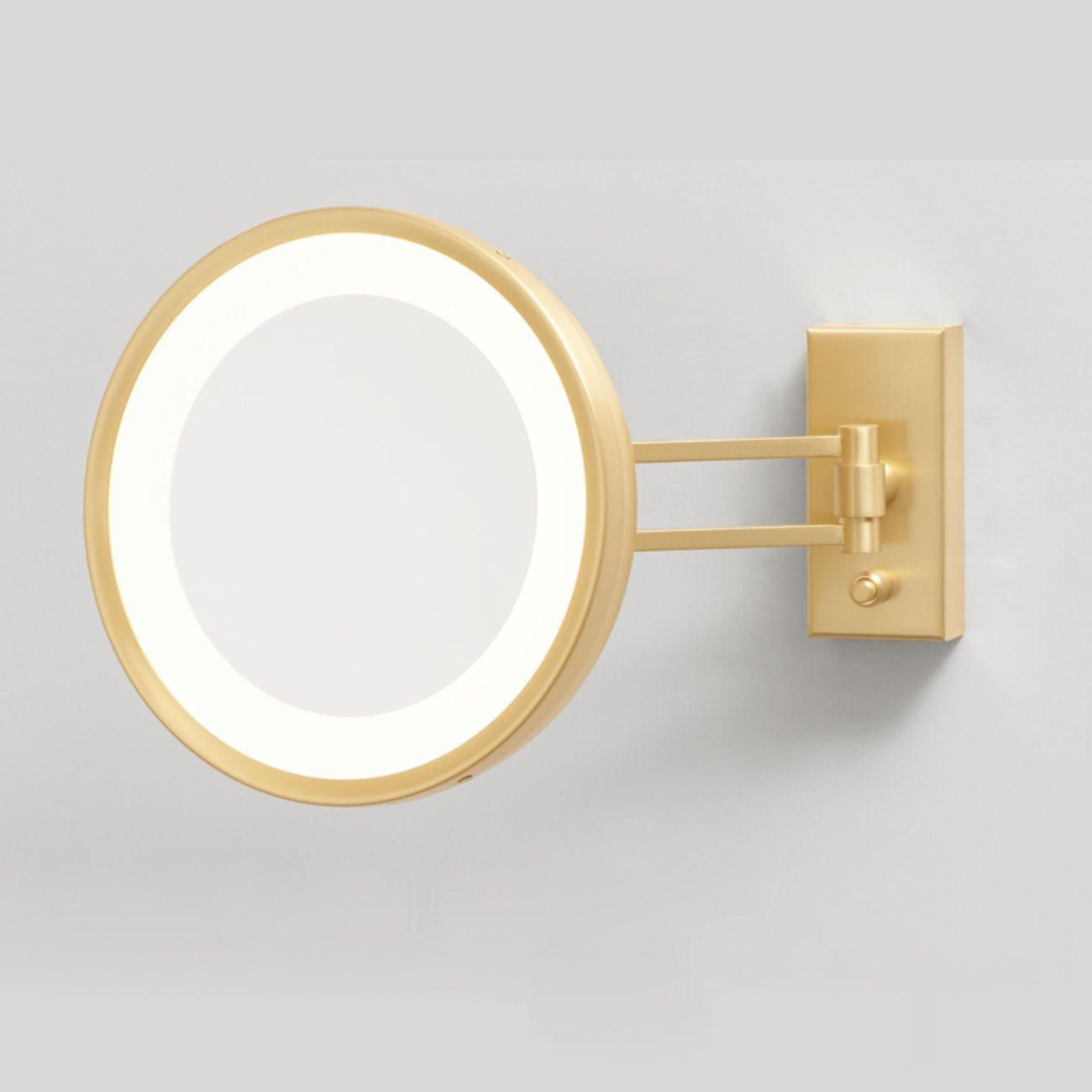 Front view of a premium mirror wall lamp with elegant diffused illumination.