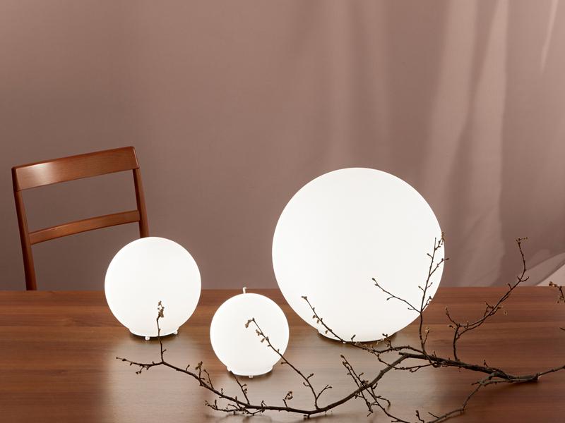 Collection of globe table lamps featuring opal glass diffusers and premium decorative finishes.
