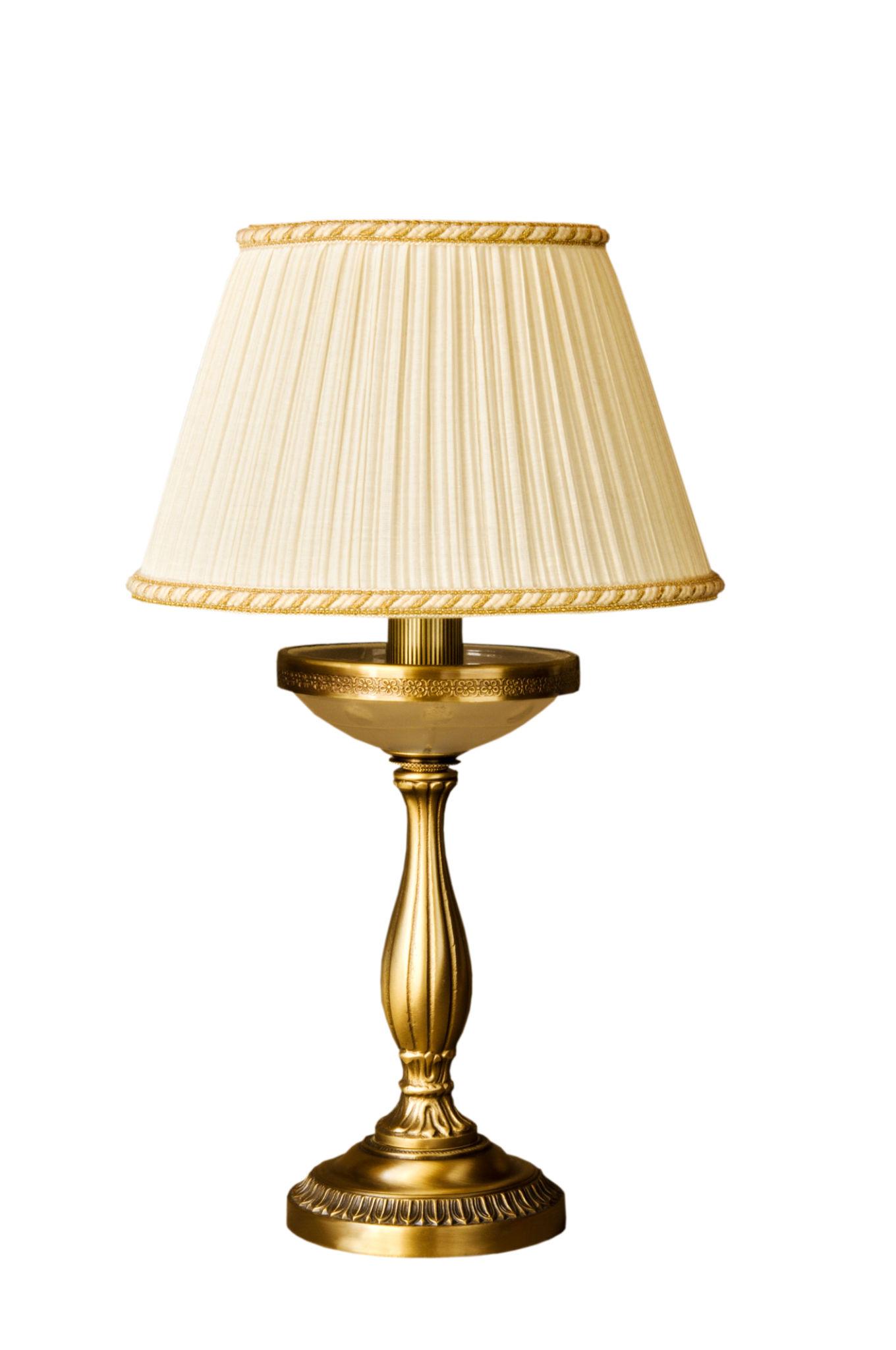 Classic table lamp photographed on a clean white background showcasing traditional craftsmanship and elegant detailing.