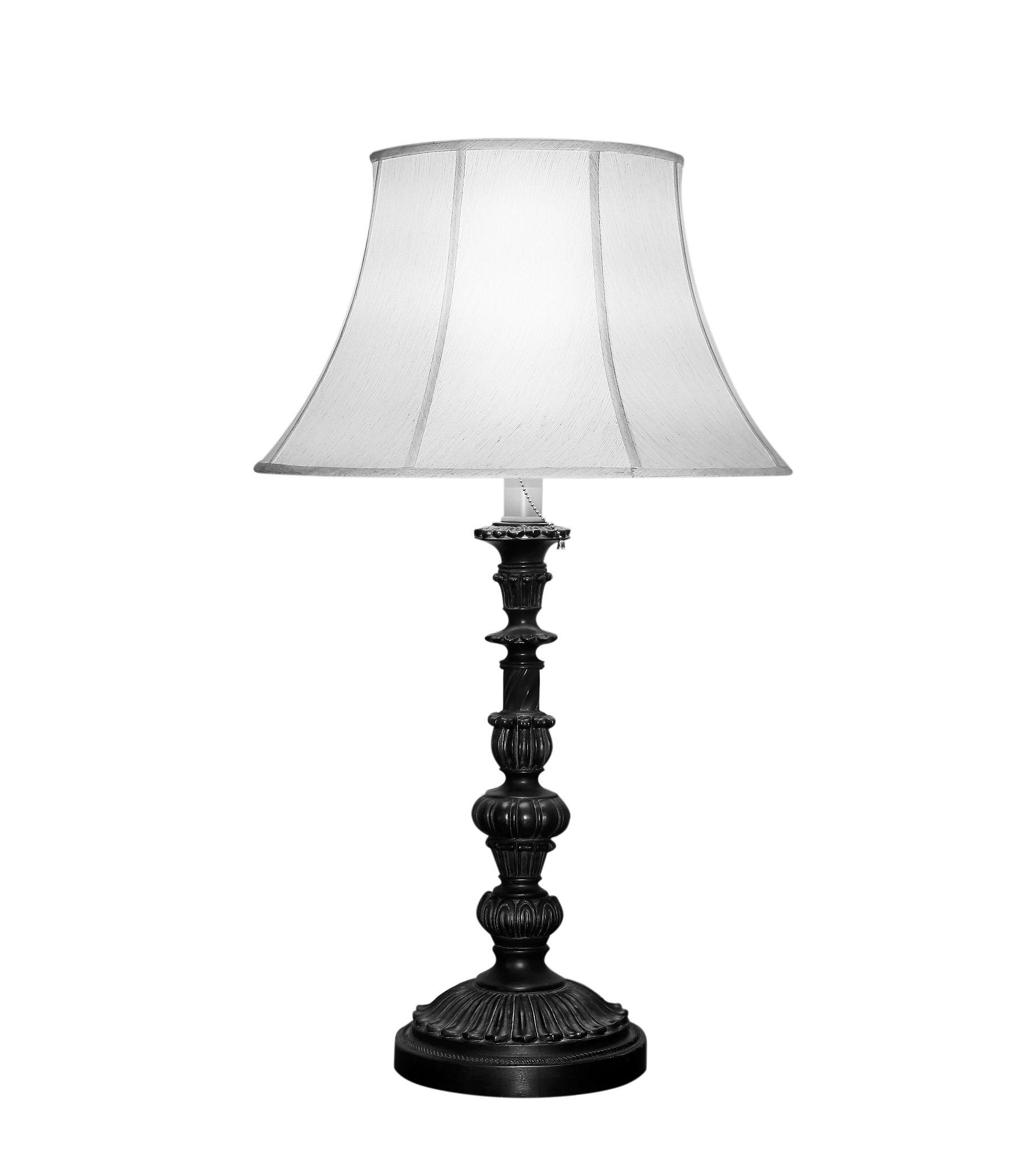 Classic table lamp photographed on a clean white background showcasing traditional craftsmanship and elegant detailing.