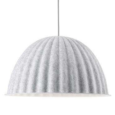 Front view of an acoustic pendant light for contemporary architectural interiors.