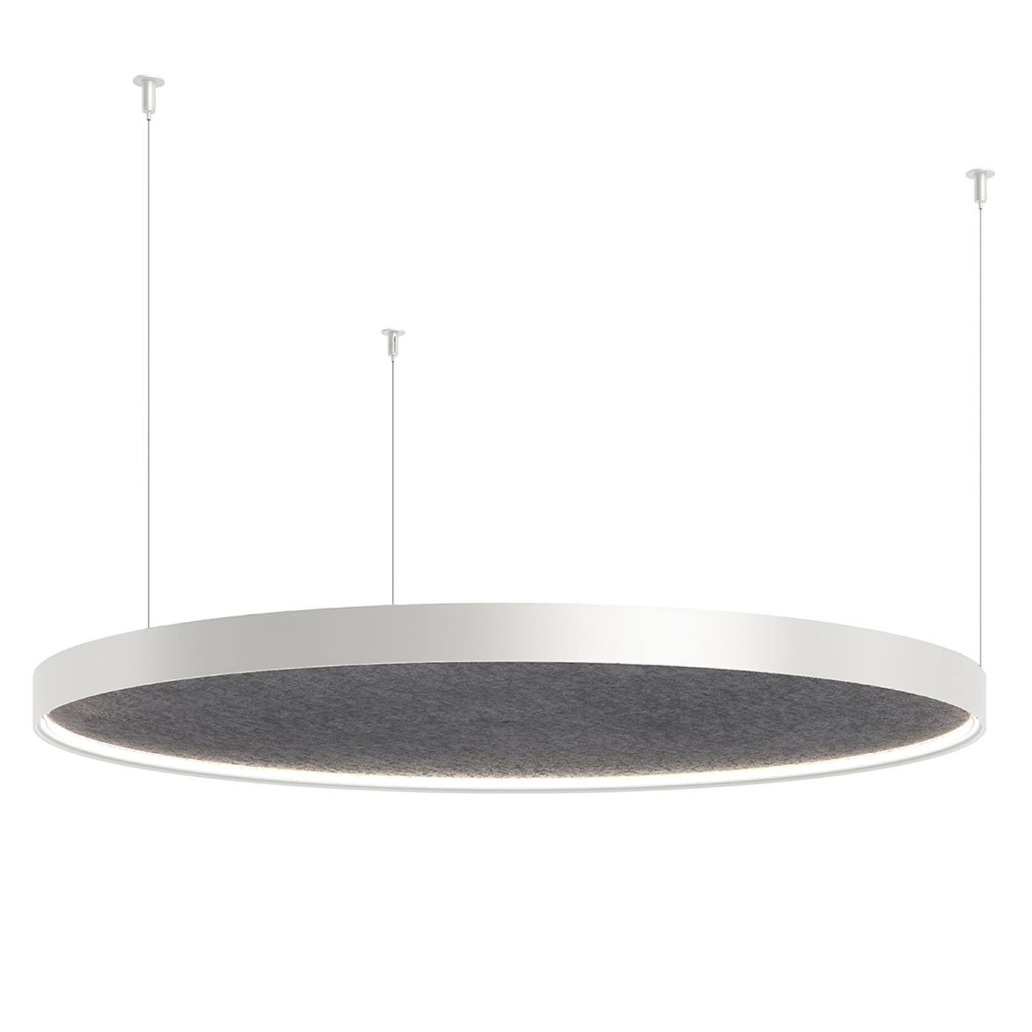 Acoustic pendant light photographed on a clean white studio background.