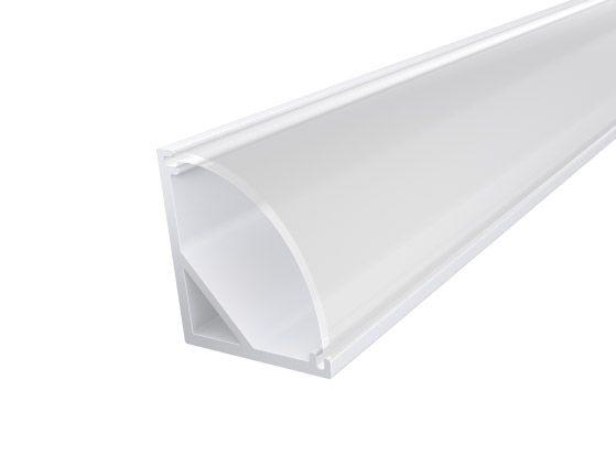 Corner LED profile shown in a clean 45° product perspective.