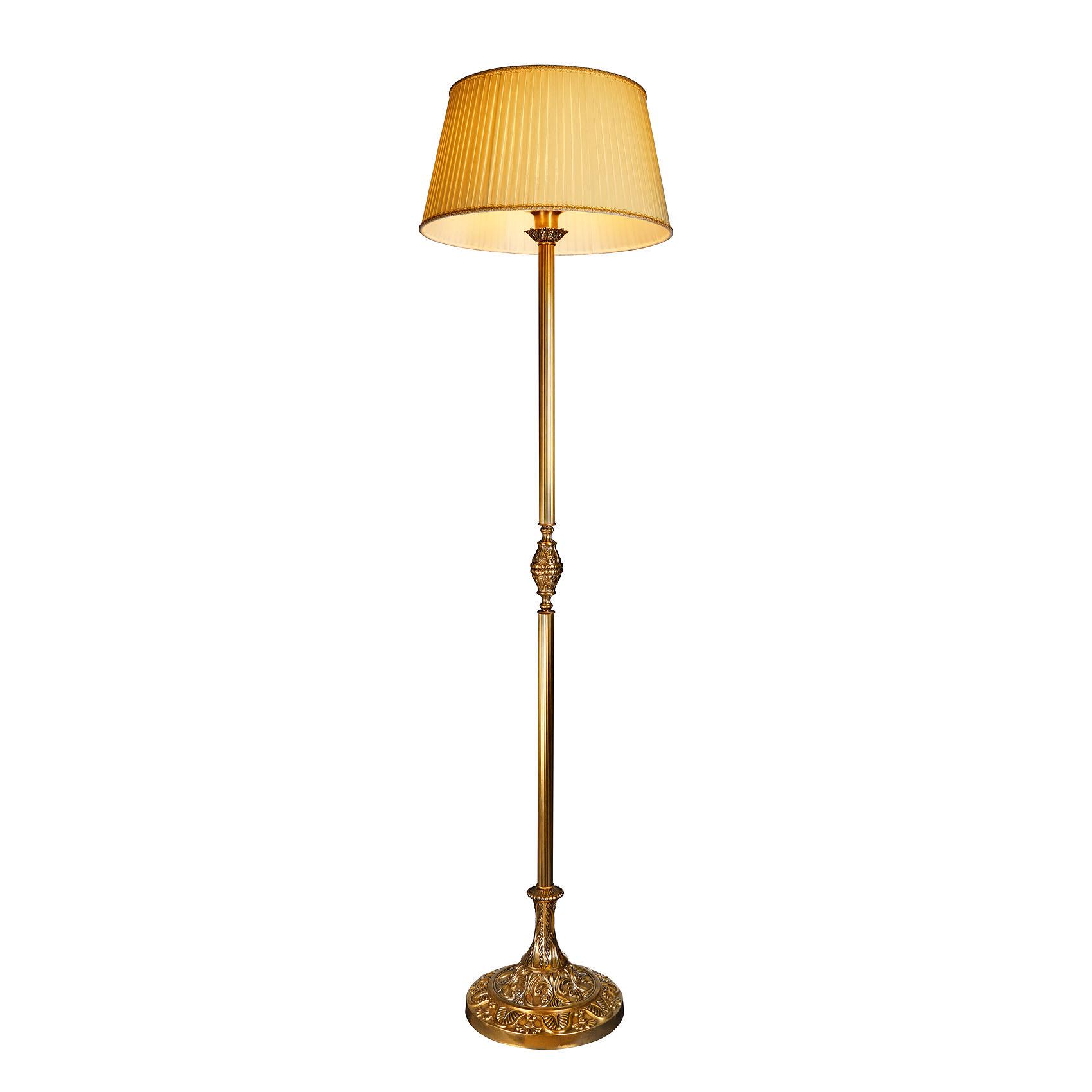 Classic floor lamp photographed on a clean white background showcasing traditional craftsmanship, elegant detailing and premium finishes.