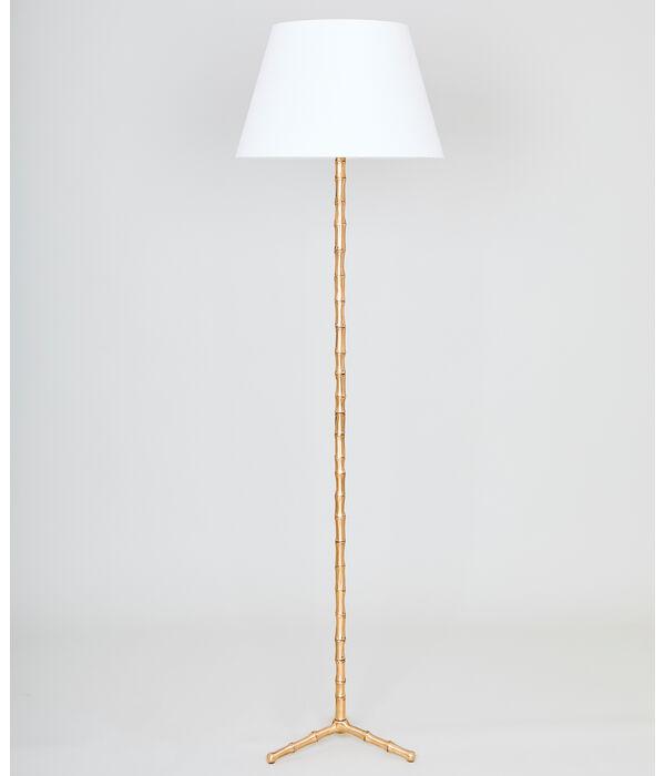 Front view of a classic floor lamp highlighting refined proportions and timeless architectural design.