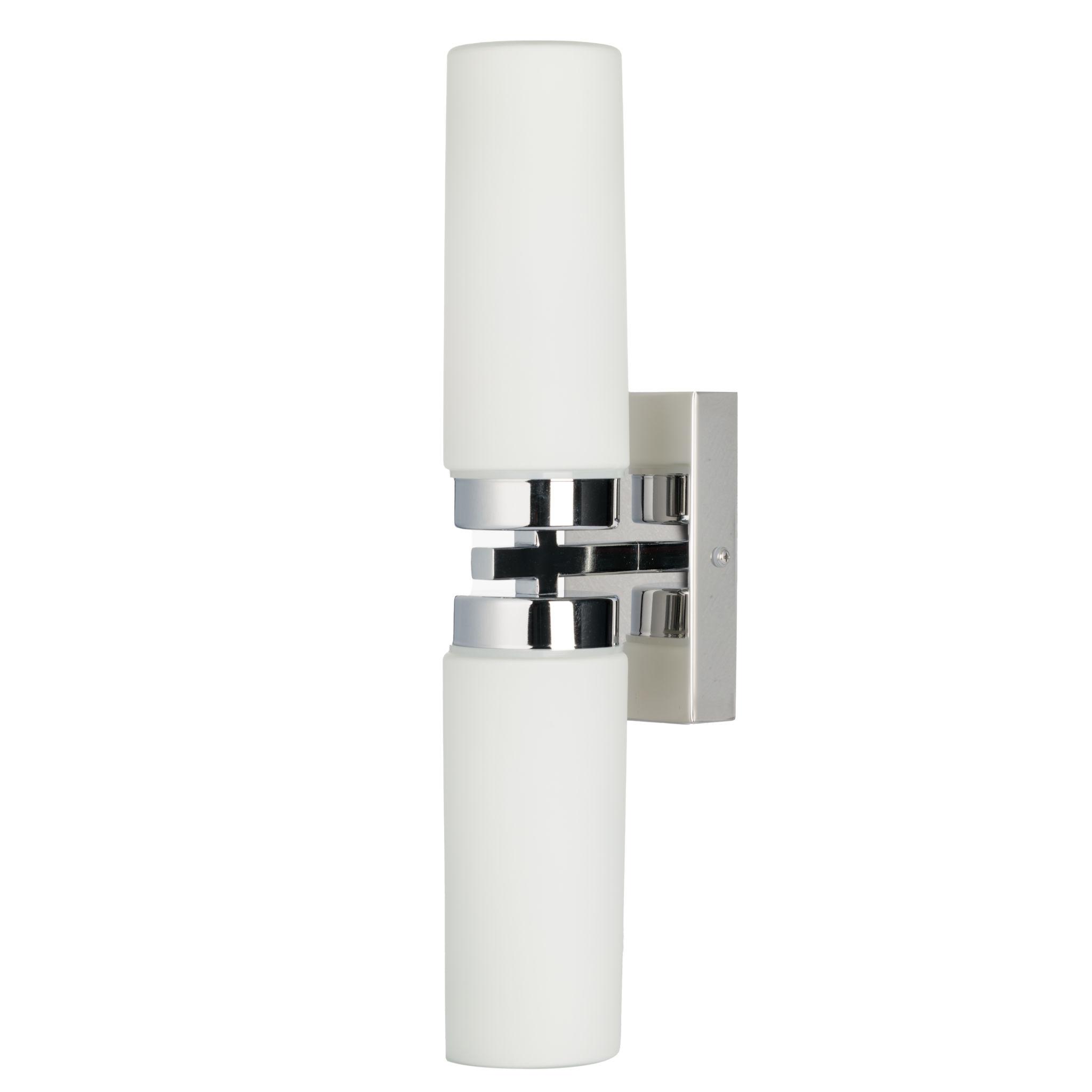 Bathroom wall lamp photographed on a clean white studio background featuring an elegant moisture-resistant design.