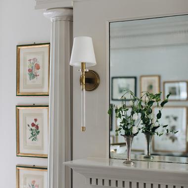 Transitional wall lamp installed in a premium residential interior with timeless architectural styling.