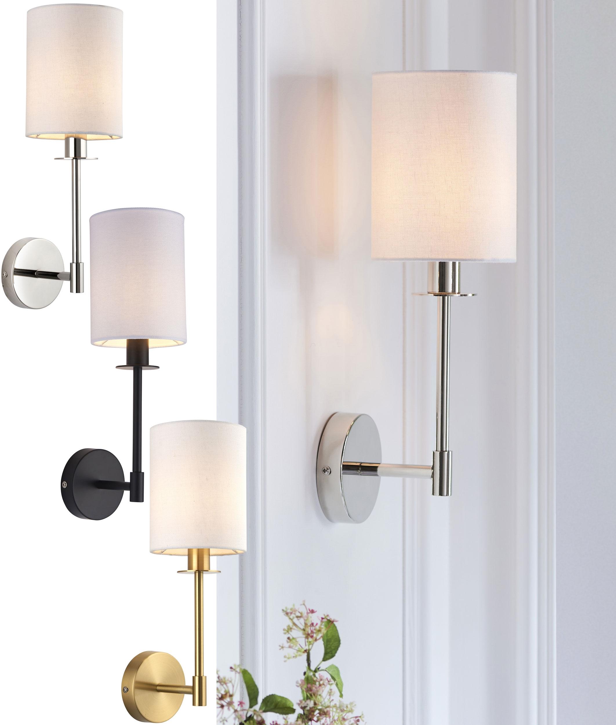 Transitional wall lamp family featuring elegant modern-classic wall lighting variations.