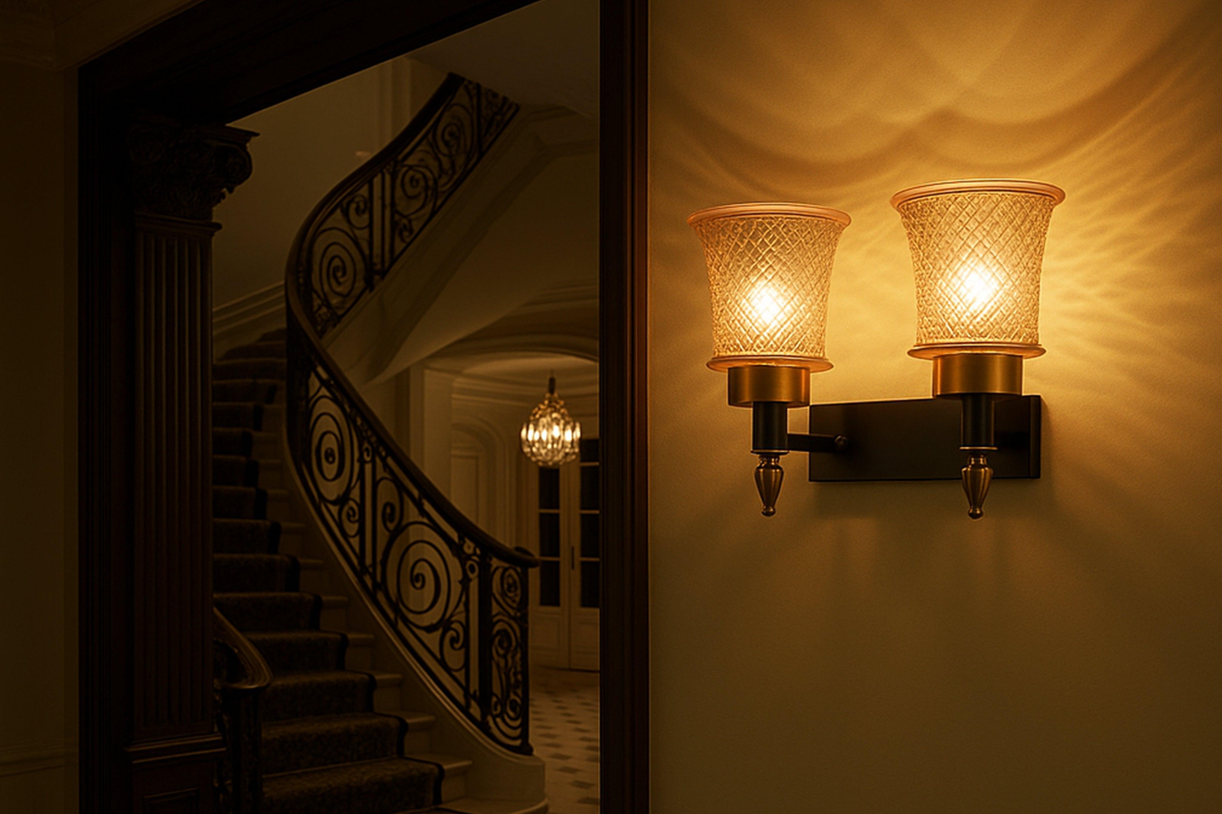 Transitional wall lamp installed in a premium residential interior with timeless architectural styling.