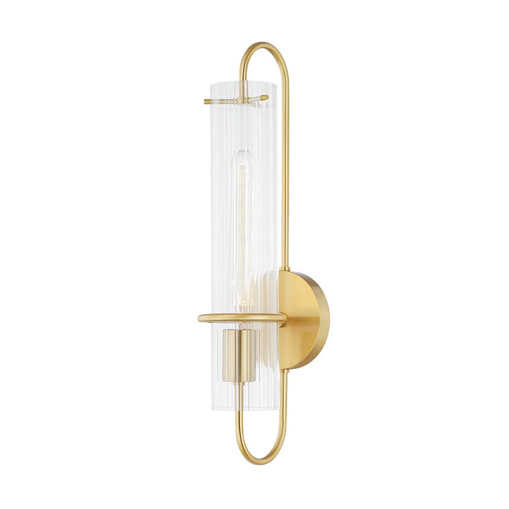 Transitional wall lamp photographed on a clean white studio background.