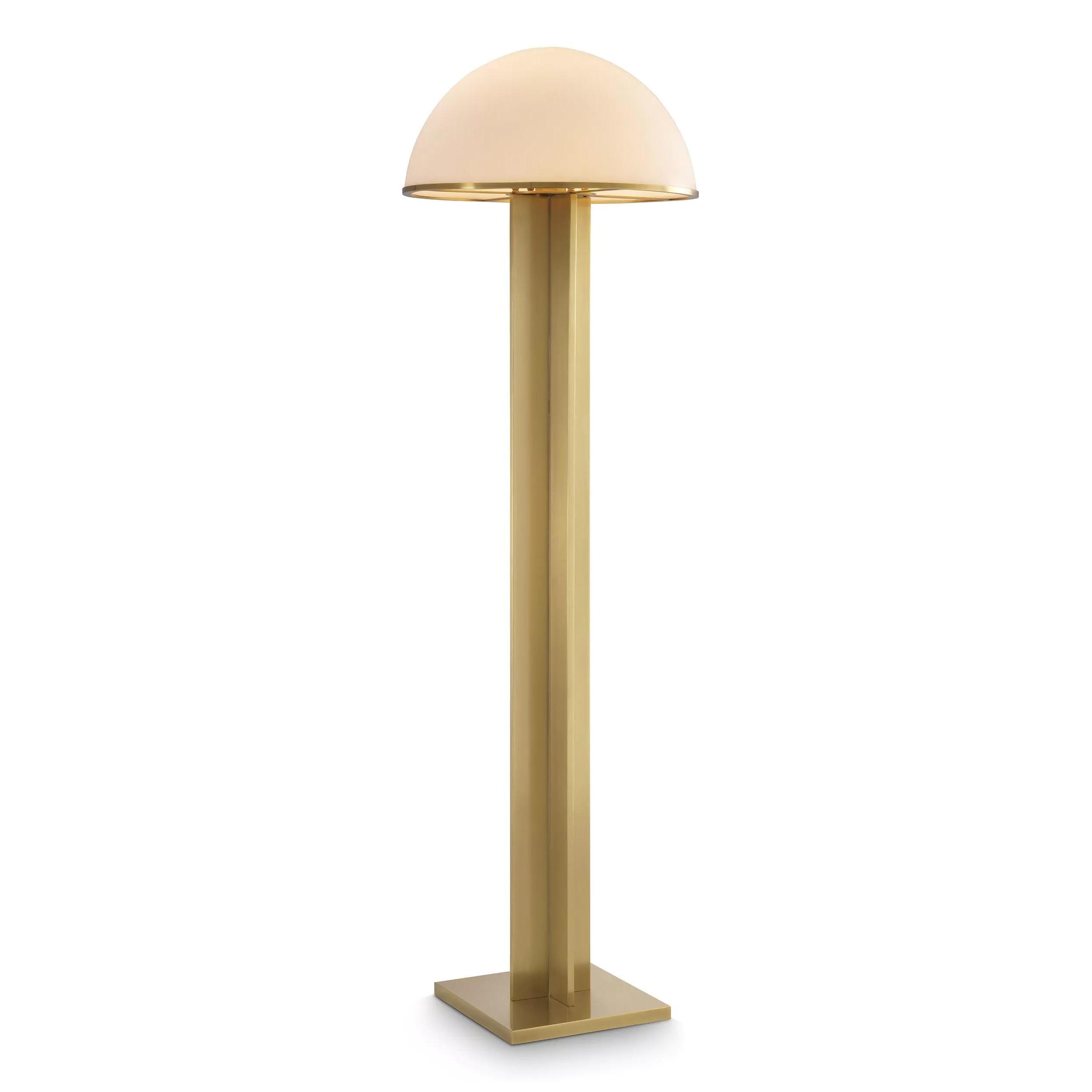 Art Deco floor lamp photographed on a clean white background showcasing geometric forms, luxurious materials and refined finishes.