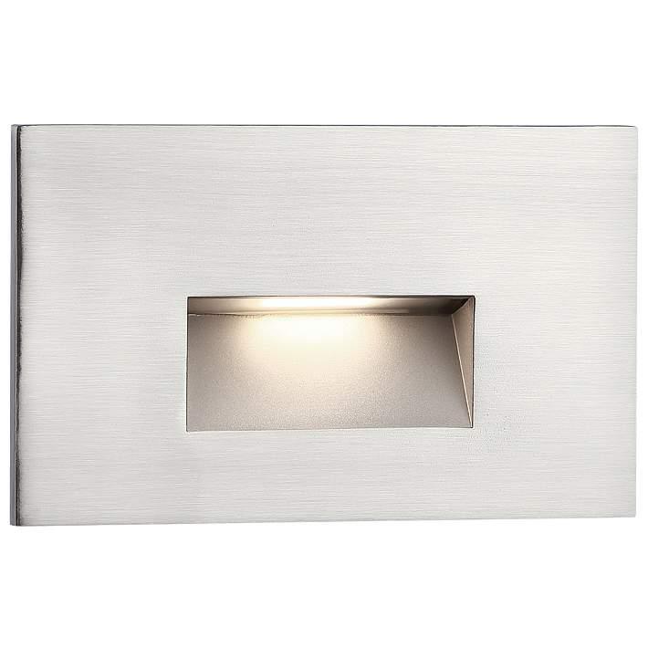 Front view of a recessed step light.