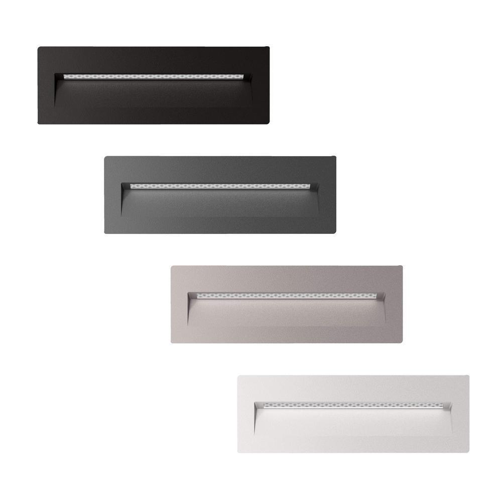 Recessed step light family with size, finish and beam variations.