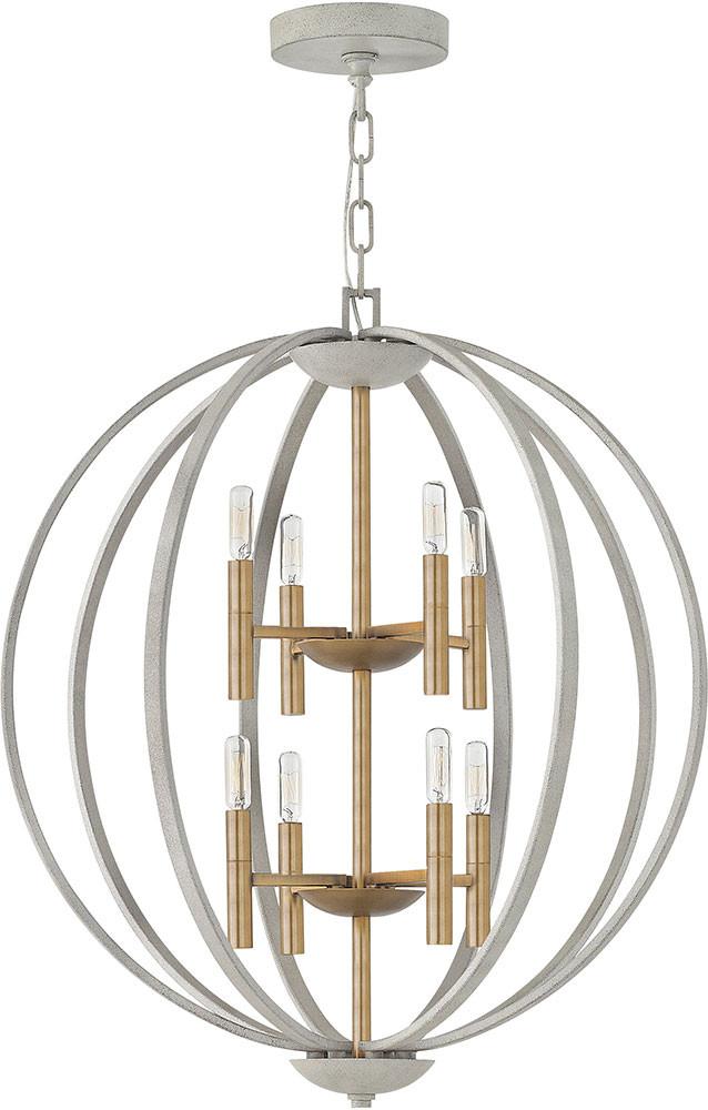 Open-frame cage chandelier photographed on a clean white studio background.